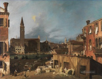 Canaletto Werke - die Steinmetze Yard Canaletto